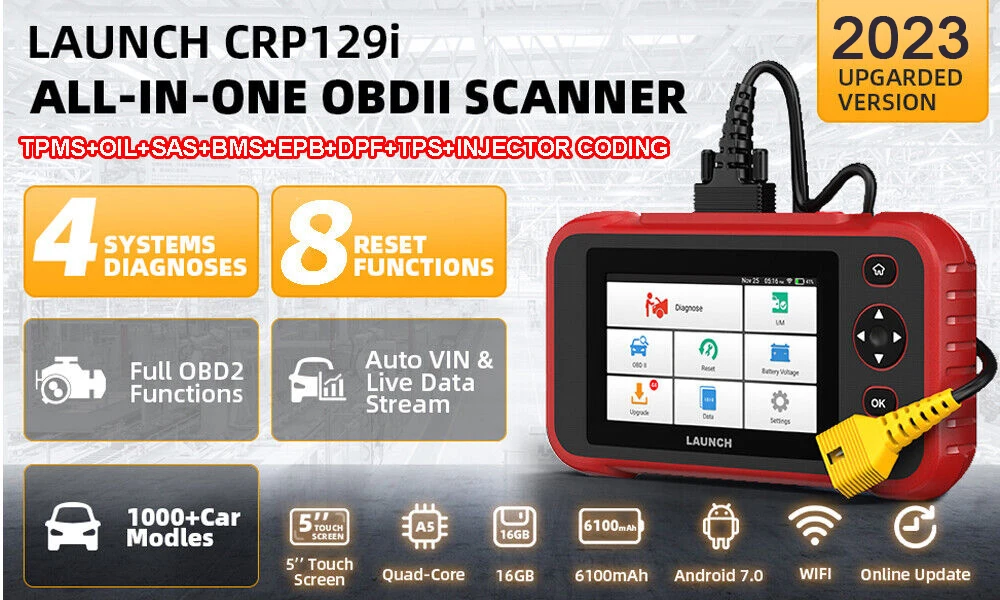 2023 Launch CRP129i OBD2 Car Scanner Diagnostic Tool