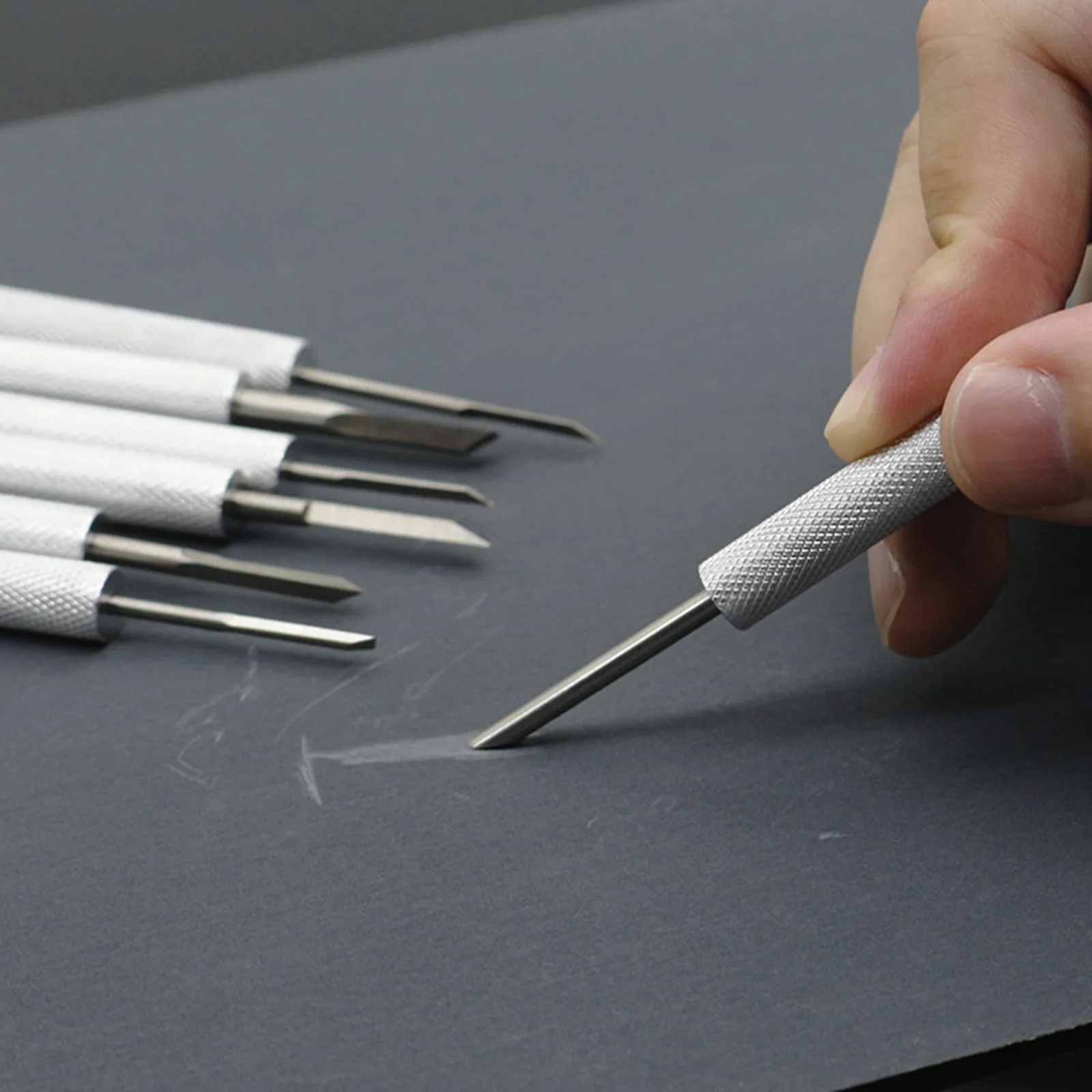 Model Tools 7Pcs Olive Carving Miniature Carving Hand Tool Knife Woodworking Engraving Gouge for model hobby