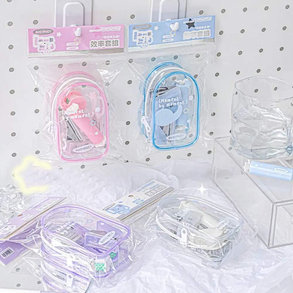 휴대용 미니 펀치 스테이플러 키트 INS DIY 공예 스크랩북 도구 세트 수공예 펀치 머신 키트 앨범