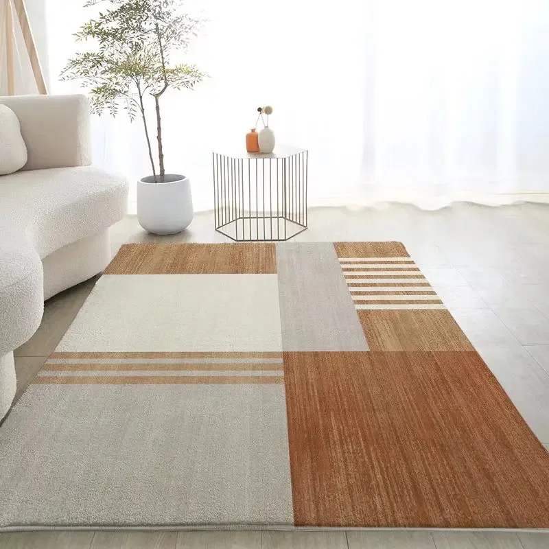 Modern Light Luxury High-end Carpet Bedroom Living Room Home Sofa Decorative Mats Soft Plush Anti-slip Enlarged Thickened Rug