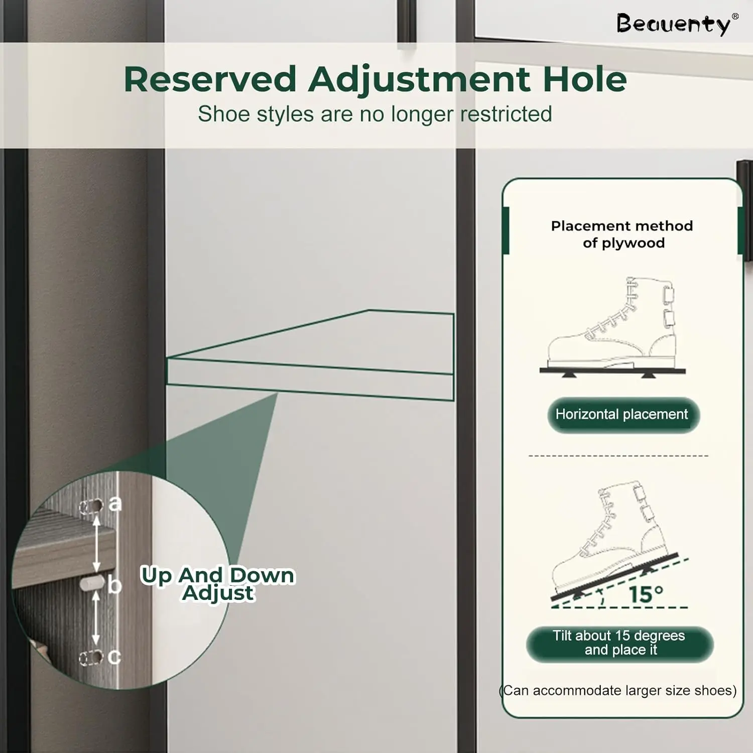 خزانة أحذية خشبية، رف تخزين أحذية قائم بذاته مع 3...