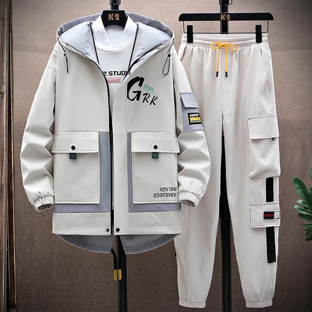 Teenager Spring and Autumn Jacket Men's 2022 Trend Boy Jacket with A Suit of Clothes Mens Jacket