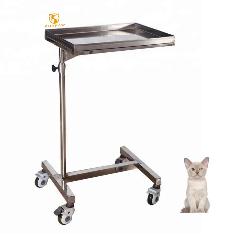 

EURPET Stainless Steel Hospital Medical Patient Transportation Trolley Equipment