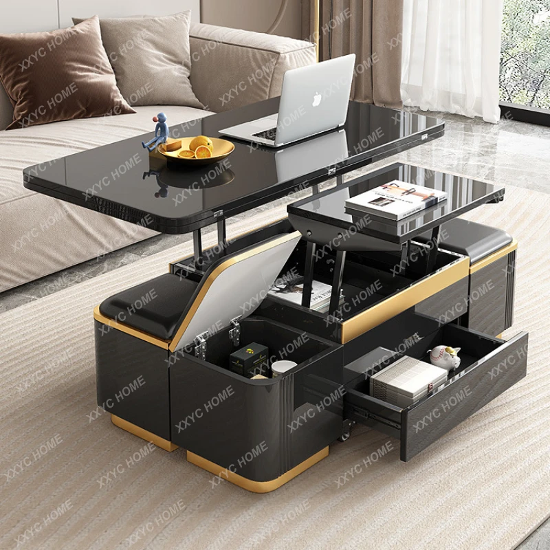 

Foldable Black Coffee Tables Luxury Modern Floor Nordic Design Coffee Table Living Room Nordic Tavolino Da Salotto Furniture