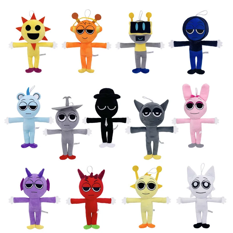 Sprunki Cartoon Plush Doll - Soft Stuffed Pillow for Kids Birthday & Christmas Gifts