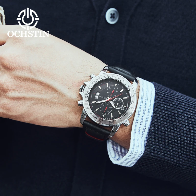 Ochstin 2024 New Business Luxury Pilot Series Original Multi functional Quartz Movement Watch Men's Quartz Watch