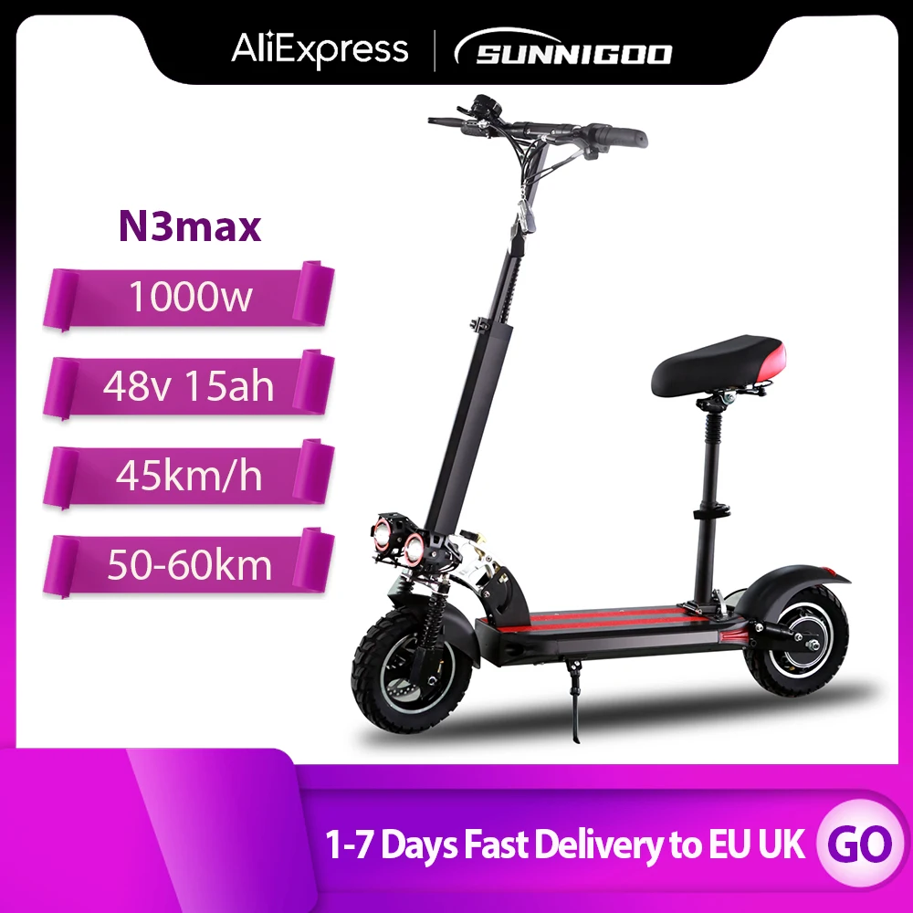 Bison 800 Tout terrain trottinette électrique pneus cross 10 pouces 800  watts