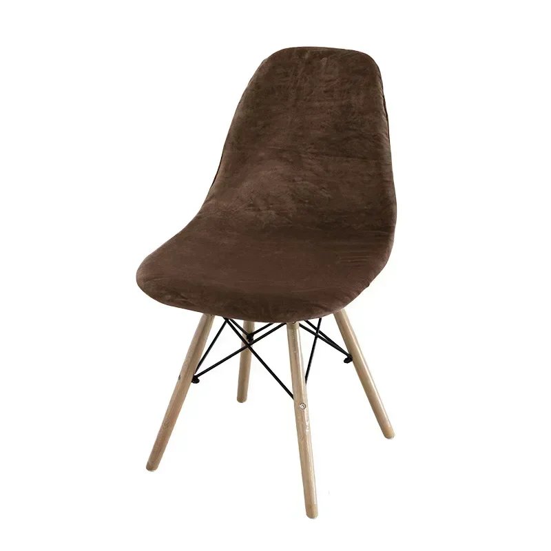Soft Black Velvet Chair Cover Swan Dining Room Chair Cover Solid Color Home Suitable Seat Covers Slipcovers 5