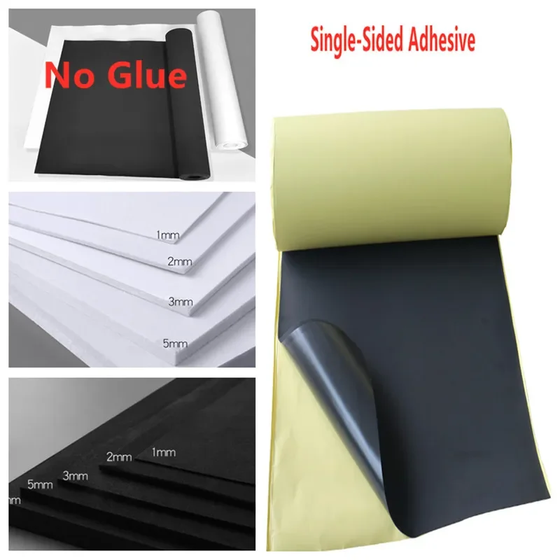 Eva Foam Gasket Craft Crash Pad Sheets Punch Self-adhesive Single-sided DIY Handmade Model Making Sound Insulation Mat