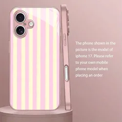 Sleek Vertical Striped Metallic Glass Phone Case - iPhone 18 Pro Max (1)