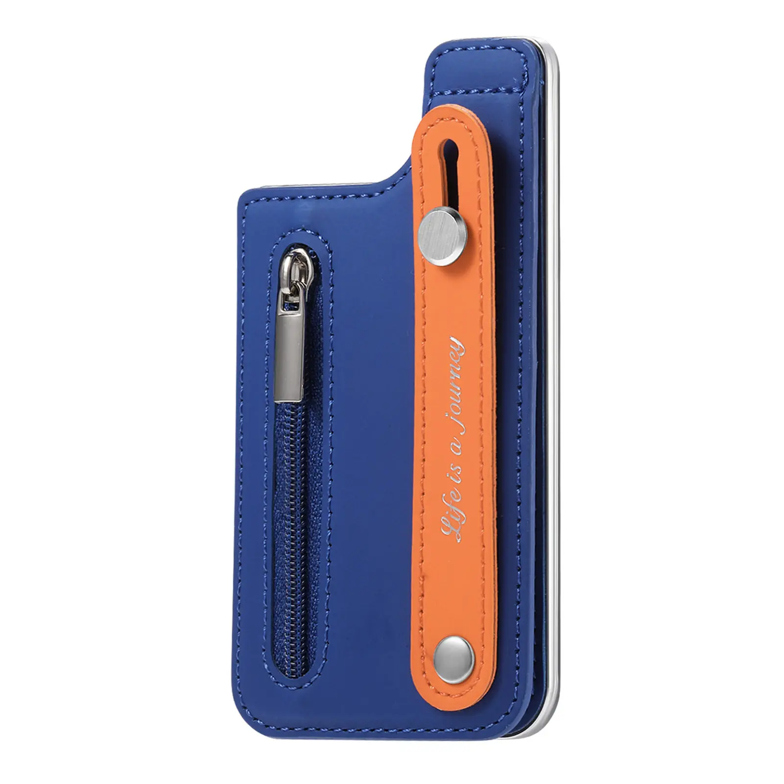 Zipper Card Slot Ultra-Thin Phone Back Wallet Holder