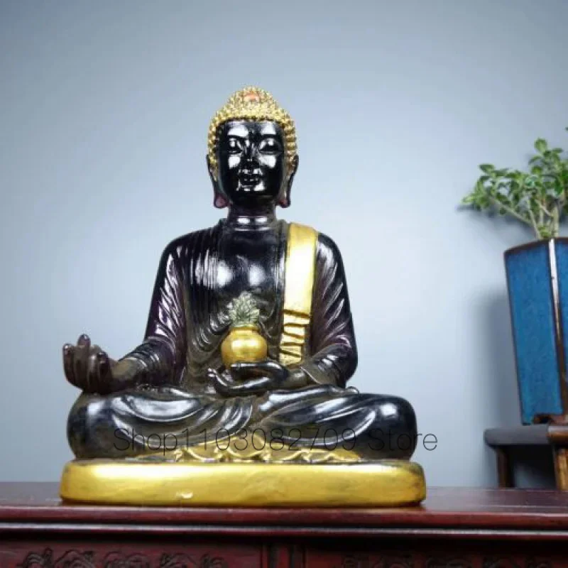 

Статуя Будды Sakyamuni 5 дюймов, Изысканная Статуя Из глазури, резная, статуя из золота