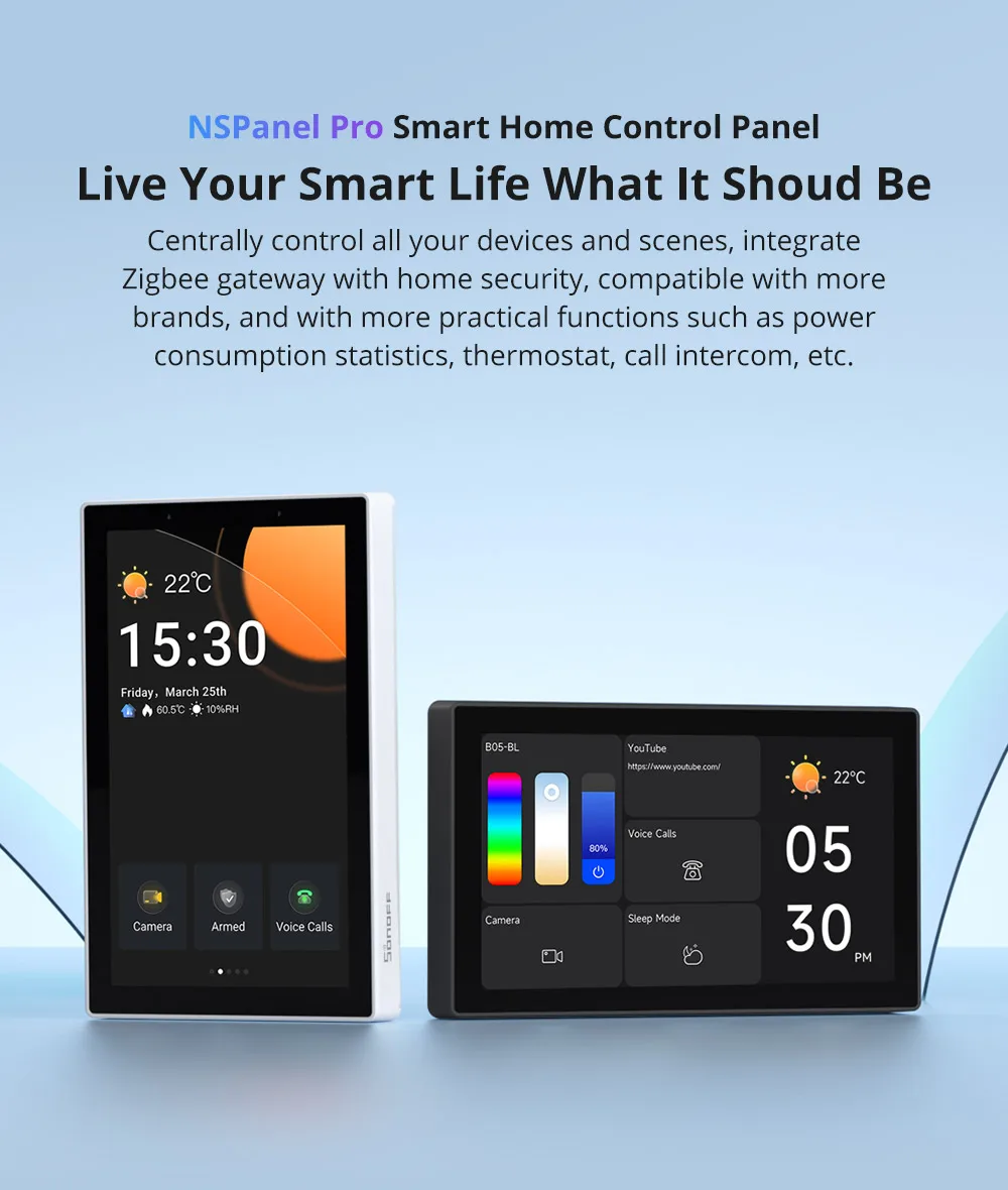 SONOFF NSPanel Pro 120 Type Smart Home Control Panel Smart Thermostst Power Consumption DIY Switch Module Support Sonoff Devices 6