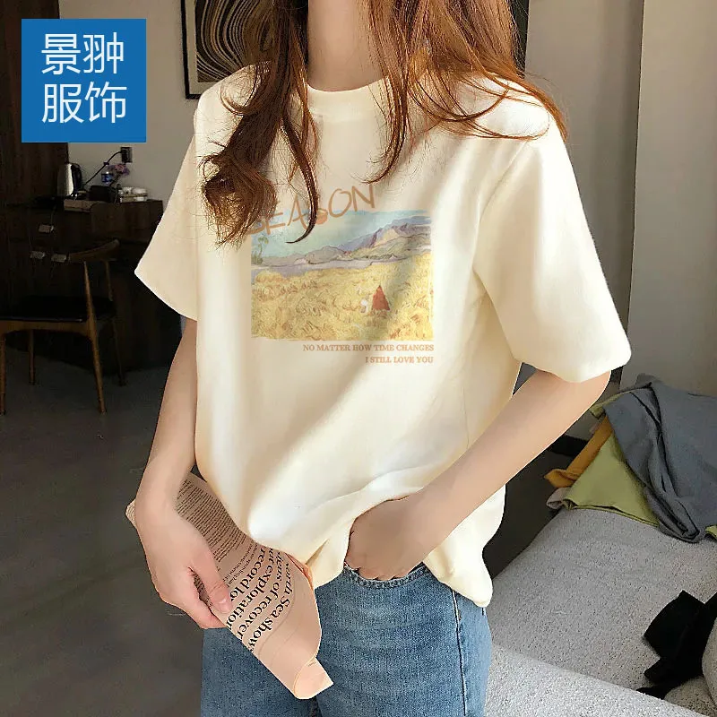 

Женская футболка с коротким рукавом, милая и Пряная футболка в американском стиле с принтом, лето 2024