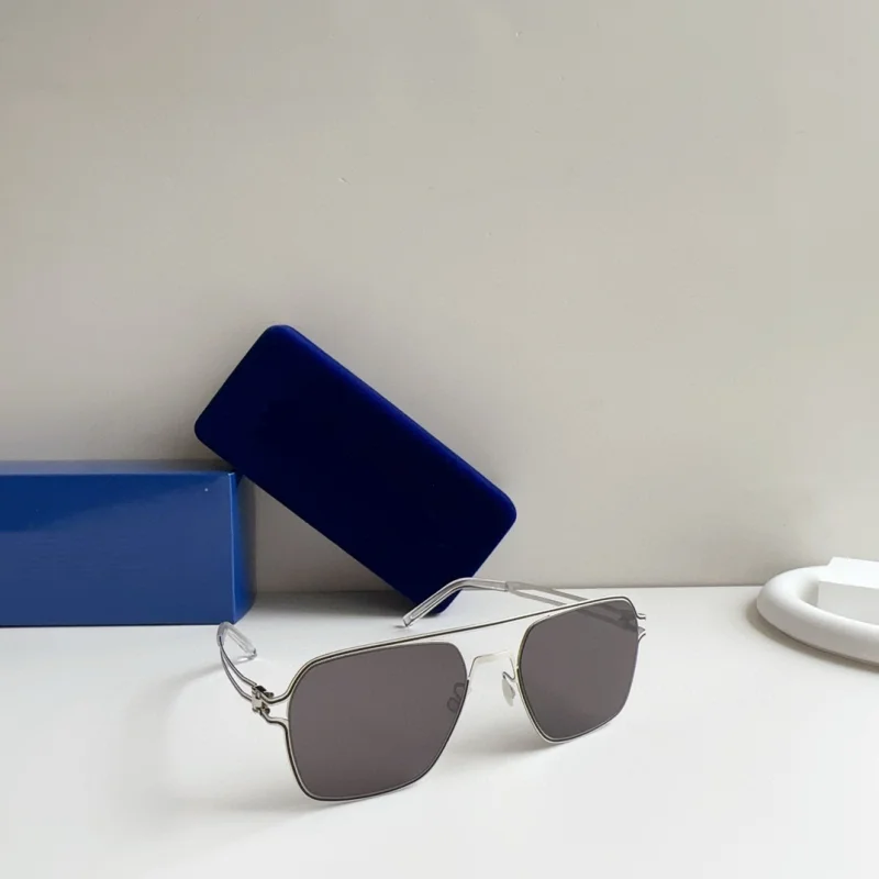 Deutschland Marke Design Schraubenlose Sonnenbrille Titan Ultraleicht Platz Mode Männer Sonnenbrille Große RIKU Gläser Auge Hohe Qualität – Detail 31