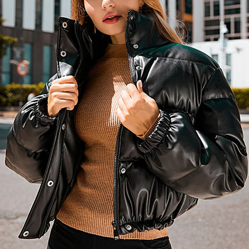 Maligno bienestar pavimento Abrigo de moda para mujer, chaqueta de PU, Parka cálida de algodón, abrigo  de alta calidad, nueva colección de invierno, 2022|Parkas| - AliExpress