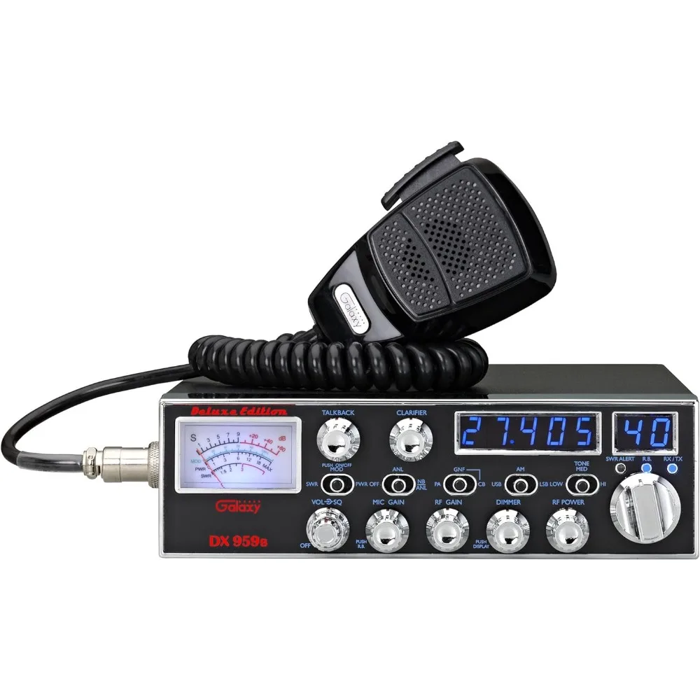 

New-Galaxy DX-959B Mobile CB Radio with Blue Frequency and Channel Digits and Backlit StarLite Faceplate