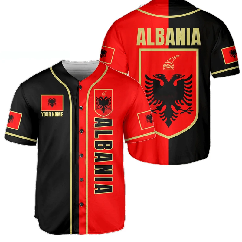 

Men's fashion baseball shirt Dominican Half&Half customize your name 3D printed baseball jersey Harajuku casual baseball shirt