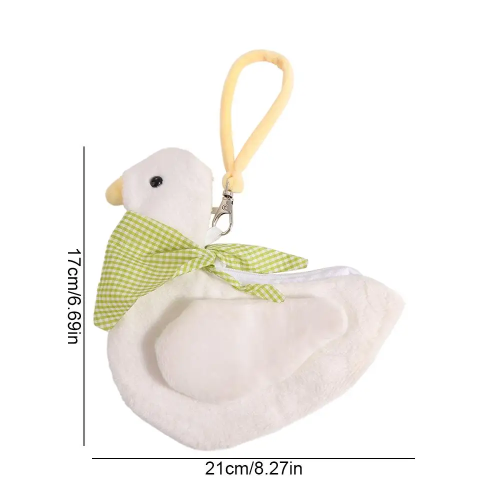 Cute Animal Plush Duck Coin Purse Zipper Cartoon Animal Handbag Large Capacity All-match Cartoon Wrist Bag Outdoor