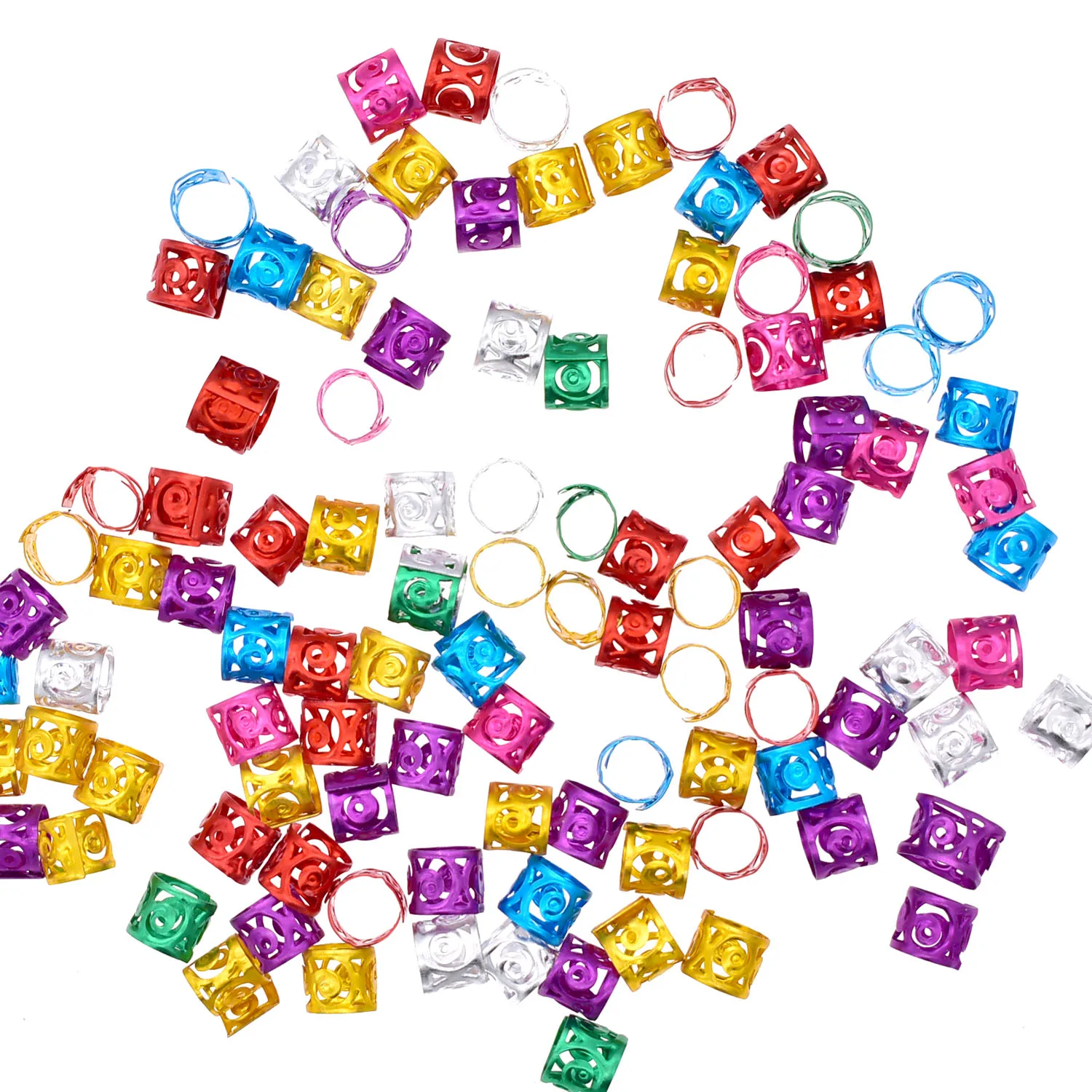 Dreadlock Rings Hair Accessories 100Pcs
