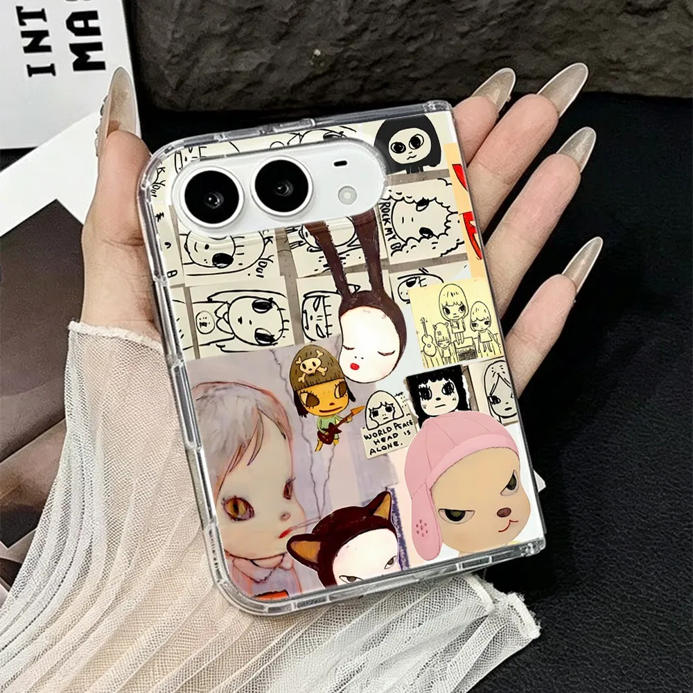 Stylish Acrylic Transparent Phone Case - Shockproof, Clear, Ultra Slim Yoshitomo Nara Design