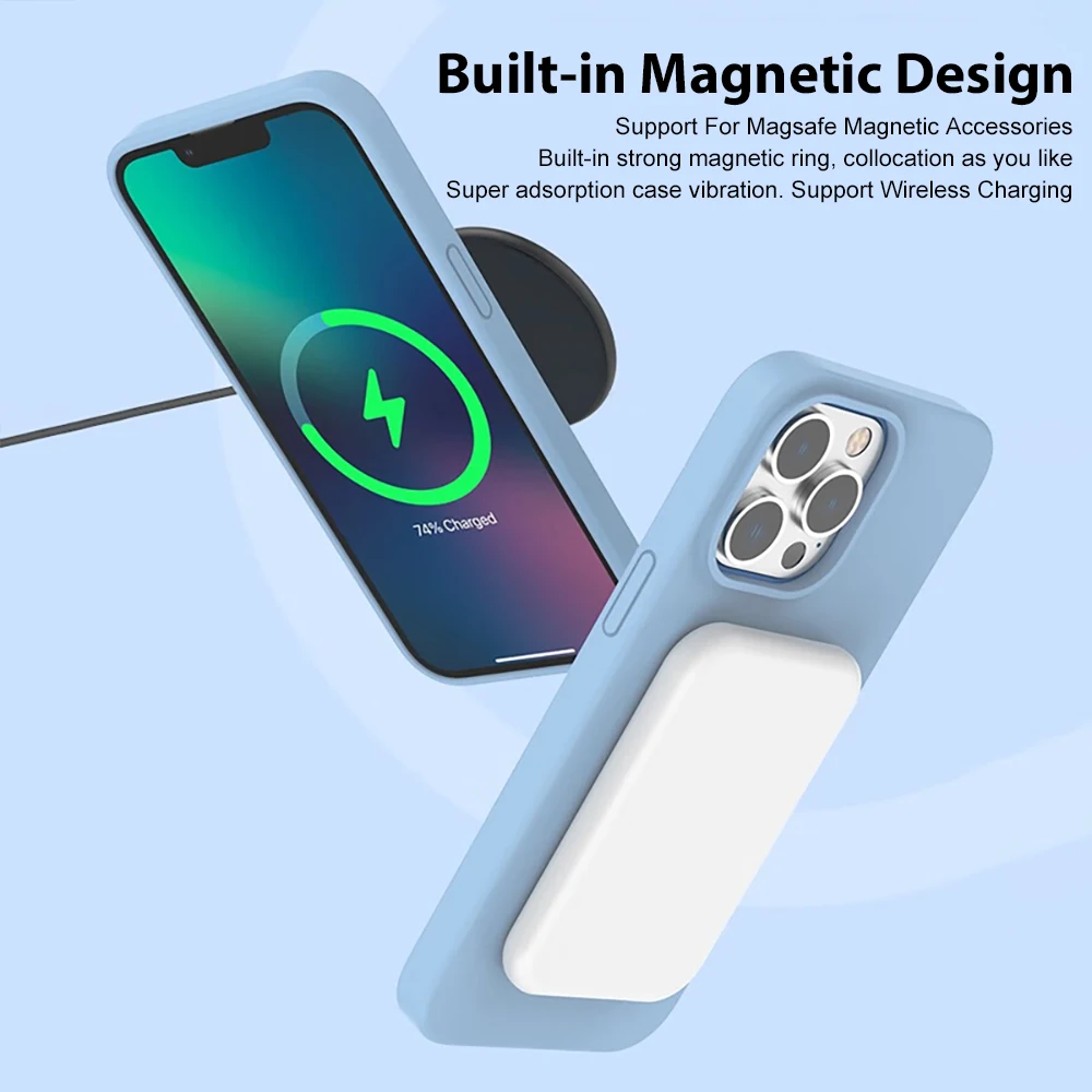 รูปสินค้า เคสซิลิโคนเหลว MagSafe สำหรับ iPhone 16/15/14/13/12/11 Pro Max