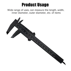 0 150mm vernier pinça de plástico deslizante calibre caliper medida portátil régua ferramentas de medição para trabalhar madeira régua metalúrgica