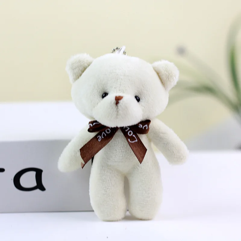 10 piezas/lote de pequeños osos de peluche, juguetes de peluche, mini oso de peluche, llavero, bolsa, colgantes, decoración de boda, regalos de fiesta de cumpleaños para niños