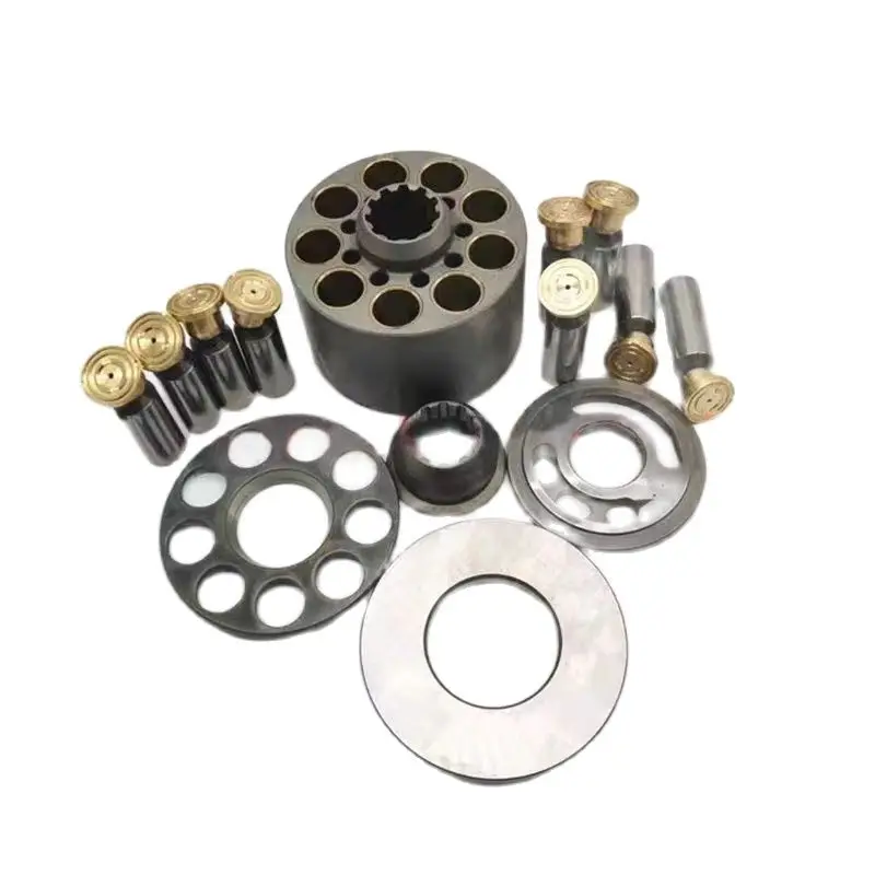 Excavator accessories Kawasaki K3v63 hydraulic pump plunger pump valve plate nine-hole thimble copper head steel sheet KOBELCO