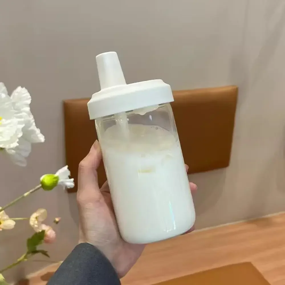 500/850ML Plastic Portable Bubble Tea Cups Transparent Simple Water Bottle Travel Straw Cup Juice Milk Mocha Coffee Drink Cup