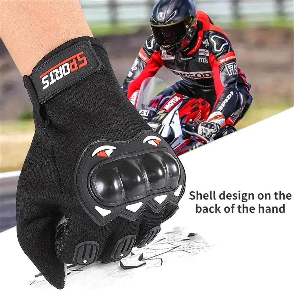 Motorcycle Gloves Touch Screen Gloves Full-finger Motorcycle Gloves Men Touch Screen Outdoor Off-road Sports Cycling Protection Anti-fall Motorcycle Finger Gloves
