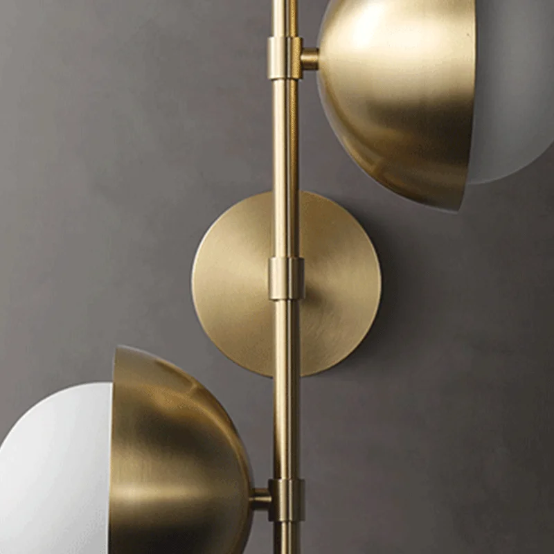 outside wall lights Postmodern Brass Wall Lamp Living Room Decor LED Aisle Bedroom Bedside Lighting Personality Spherical Nordic Designer Sconces modern wall lights