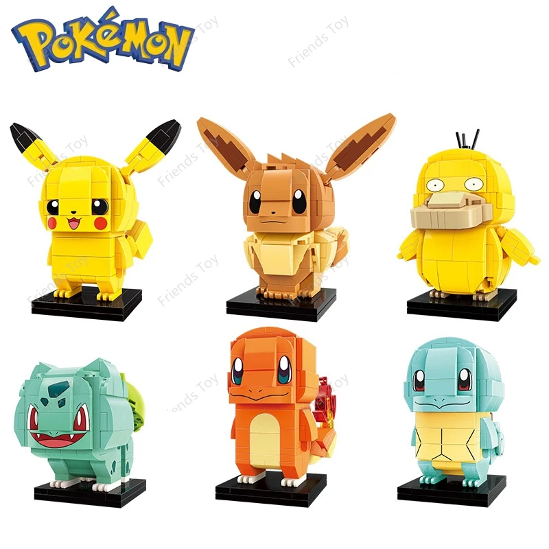 

Pokemon Blocks Charmander Pikachu Squirtle Bulbasaur Model Game Pokémon For Children Figure