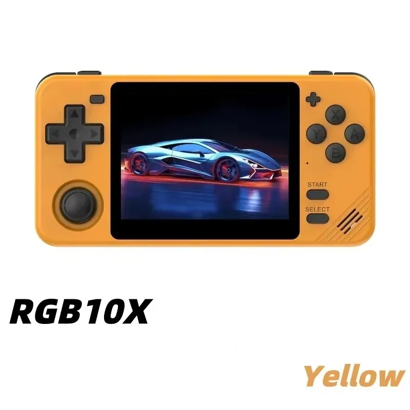 【新品】POWKIDDY RGB10X イエロー【エミュ機】 Powkiddy RGB10X Handheld Game Console 64GB Yellow