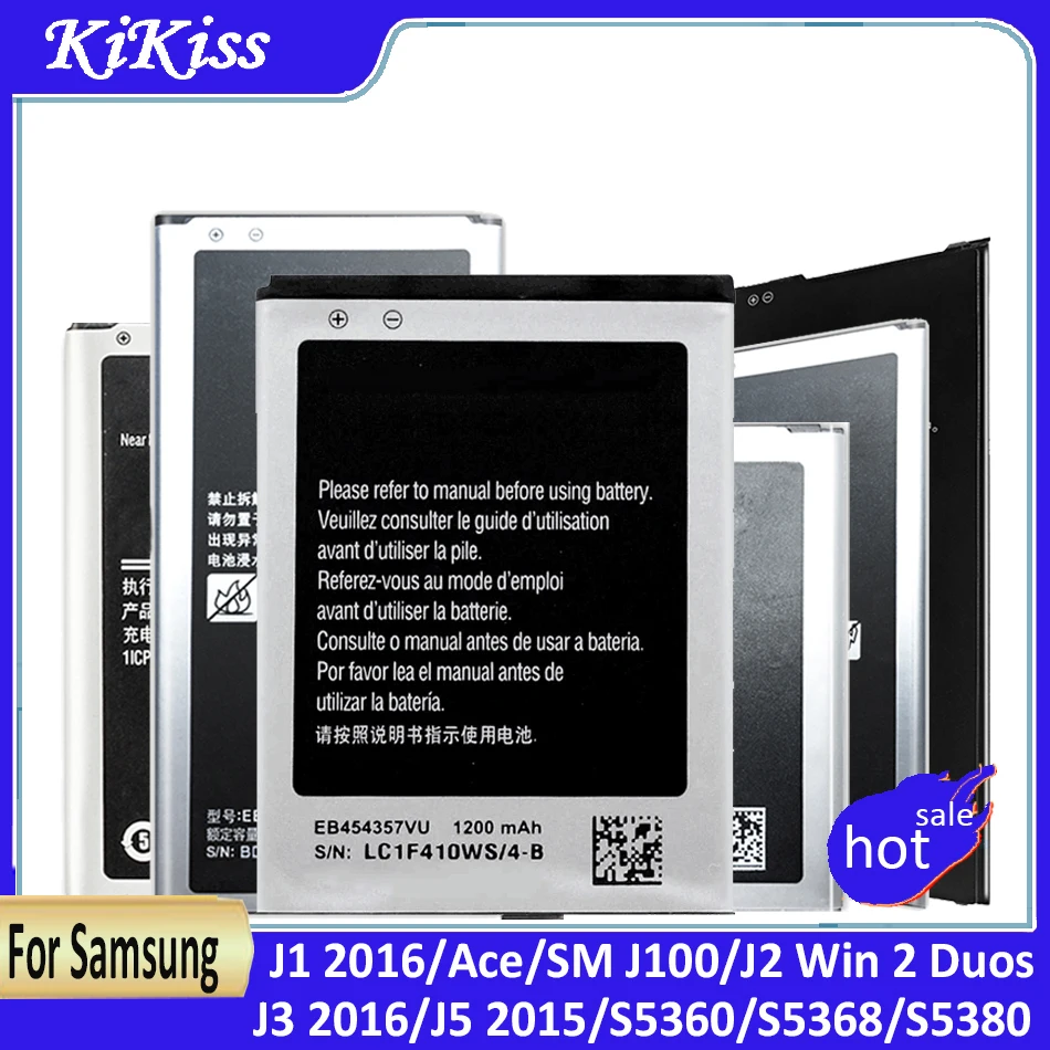 Batteria Eb-Bj120Cbe Per Samsung J1 J3 (2016) J120F/Per Galaxy 2 J5 Core Prime Win 2 Duos Express 3 S5360 Bg530Bbe
