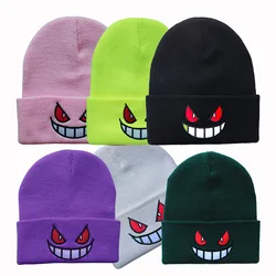 10 Styles Unisex Winter Outdoor Beanie for Child Knitted Kawaii Gengar Hood Hat for Kids Casual Birthday Halloween Hats Gift
