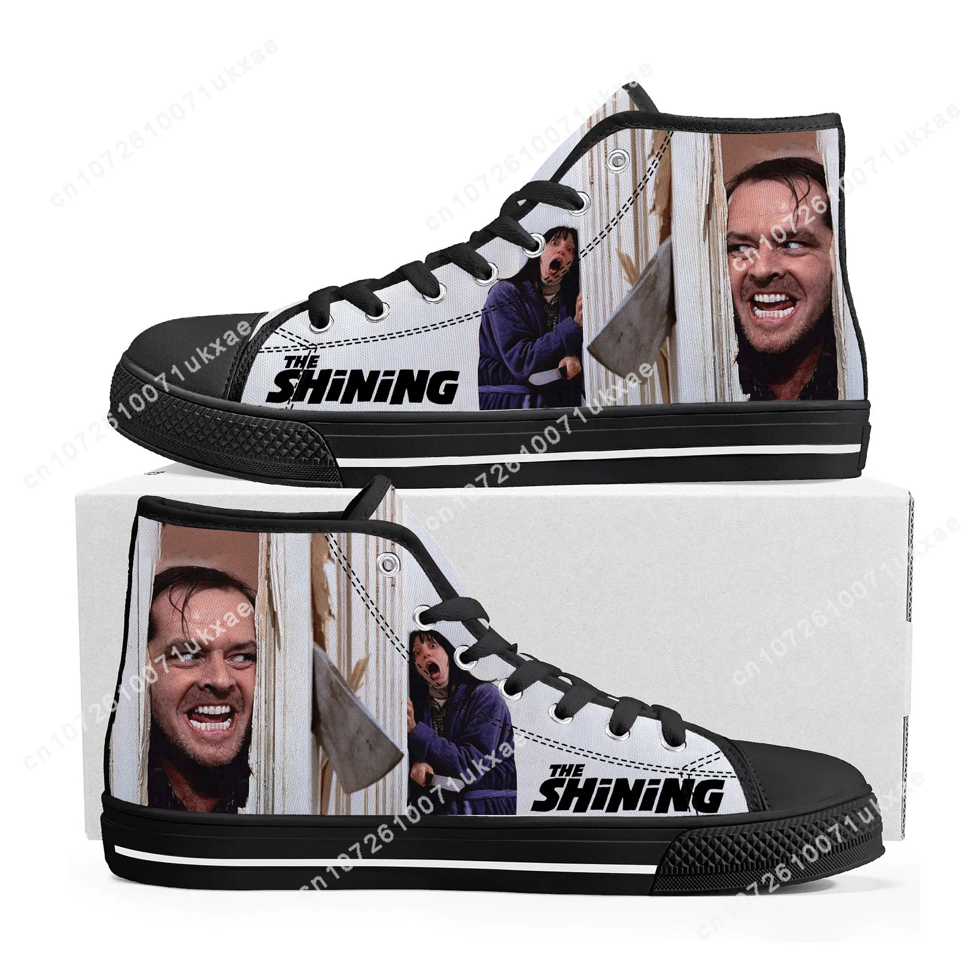 

shining Movie High Top Sneakers Mens Womens Teenager High Quality Jack Torrance Canvas Sneaker couple Shoe Casual Custom Shoes