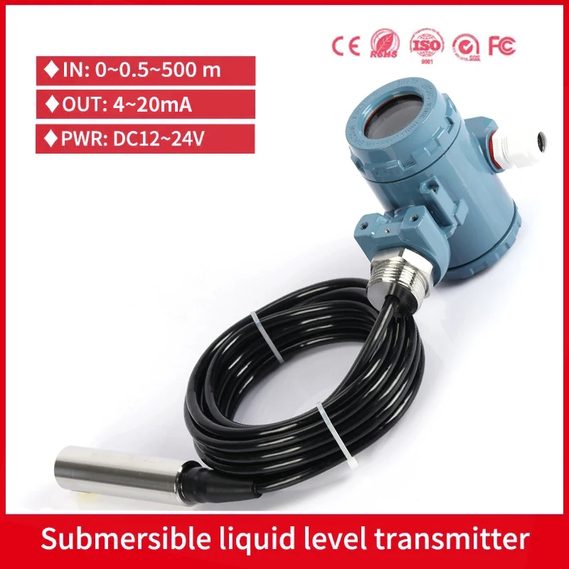 

4-20ma LED Display Electrode Diesel Fuel Oil Tank Level Transmitter Water Level Measurement Pressure Sensor Indicator