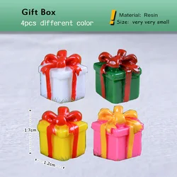 Festive Resin Santa & Snowman Miniature Figurines for Home and Garden Decor (4pcs Gift Box)