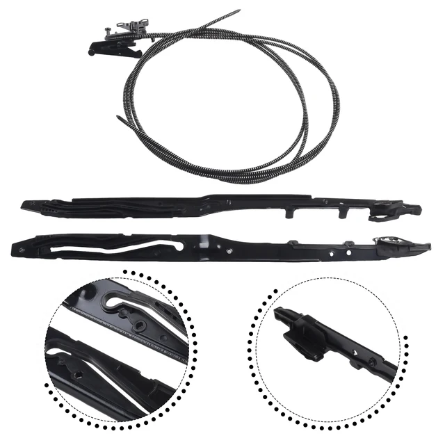 كابلات زجاجية فتحة سقف + مجموعة مسارات لـ-Ford F150 15-20 لـ F250 F350 F450 2017-2019 كرنك النافذة وملحقاتها