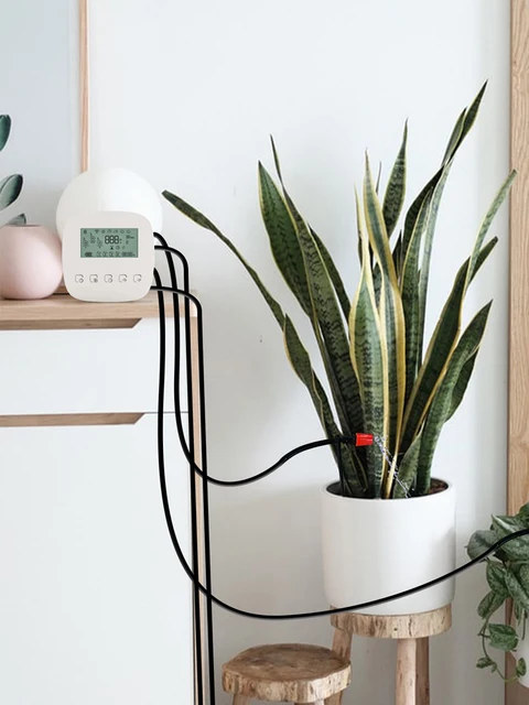 WiFi Tuya with Solar Panel Digital Watering Irrigation Timer Micro-drip Irrigation Controller Intelligent Automatic Water Timer 6
