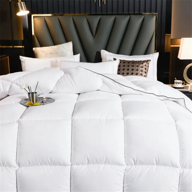 Couette en duvet d'oie Imitation d'hiver, couette d'hôtel cinq étoiles, Super douce et moelleuse, simple, automne et printemps, couverture matelassée 5
