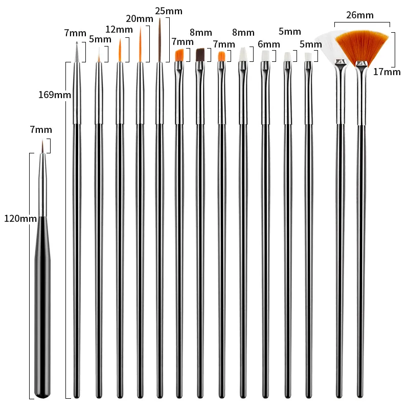 Nail Brushes Dotting Pen Manicure Brushes Sets for Nail Art Gel Nail Polish Professional Drawing Pen Dotting Tools Manicure 3