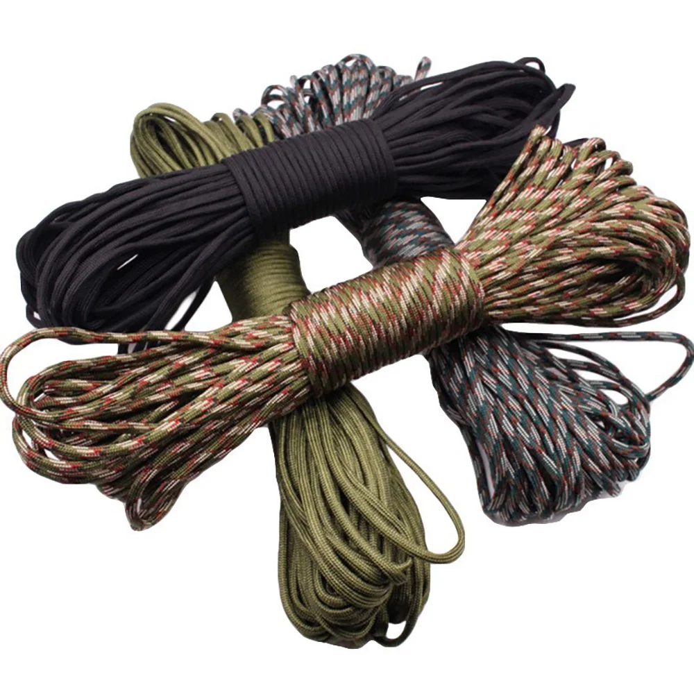 

31m Paracord 550 Parachute Cord 100ft 4mm Paracord Rope Bundles Lanyard Rope Paracord Black Camping Equipment Survival Kit