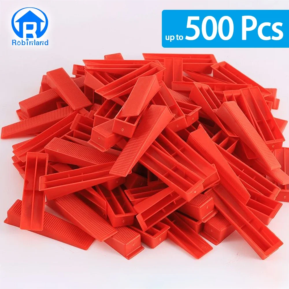 100-500Pcs Reusable Ceramic Wedges Insert Tile Leveling System Clips Spacers for Floor Wall Carrelage Construction Tools For Tile Spacers Tile Leveling Clips Tile Leveling Tools