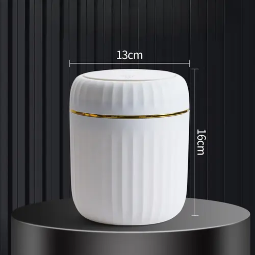 Mini Desktop Trash Can with Lid Garbage Waste Bin Organizer Bedroom Office Desk Storage Box Made Durable Plastic Home Supplies - Image 9