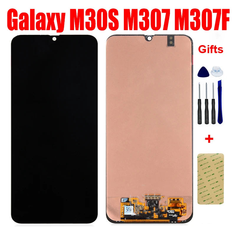 

ЖК-дисплей Pantalla с сенсорным экраном и дигитайзером в сборе для Samsung Galaxy M30S M307 M307F, сменный ЖК-дисплей M30S