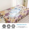 Simple Stretch Armless Sofa Bed Cover All-inclusive Foldable Sofa Cover with Skirt Armless Sofa Cover Funda De Sofá Sin Brazos 2