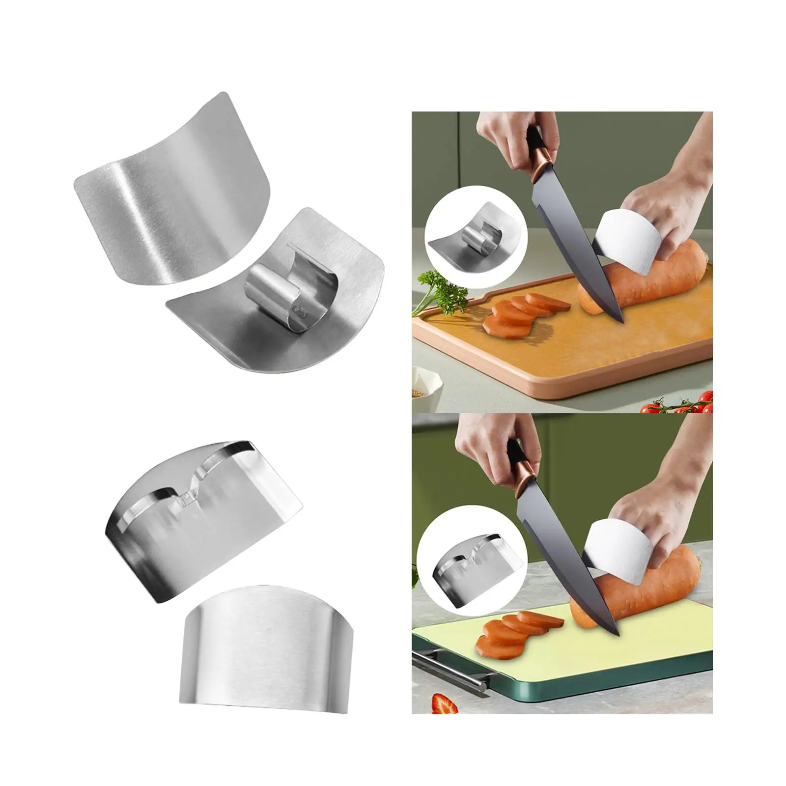2 Pieces Finger guard knife cutting protector Hand Kitchens Safe slice tool for Chef Cooking Avoid Hurting When Slicing