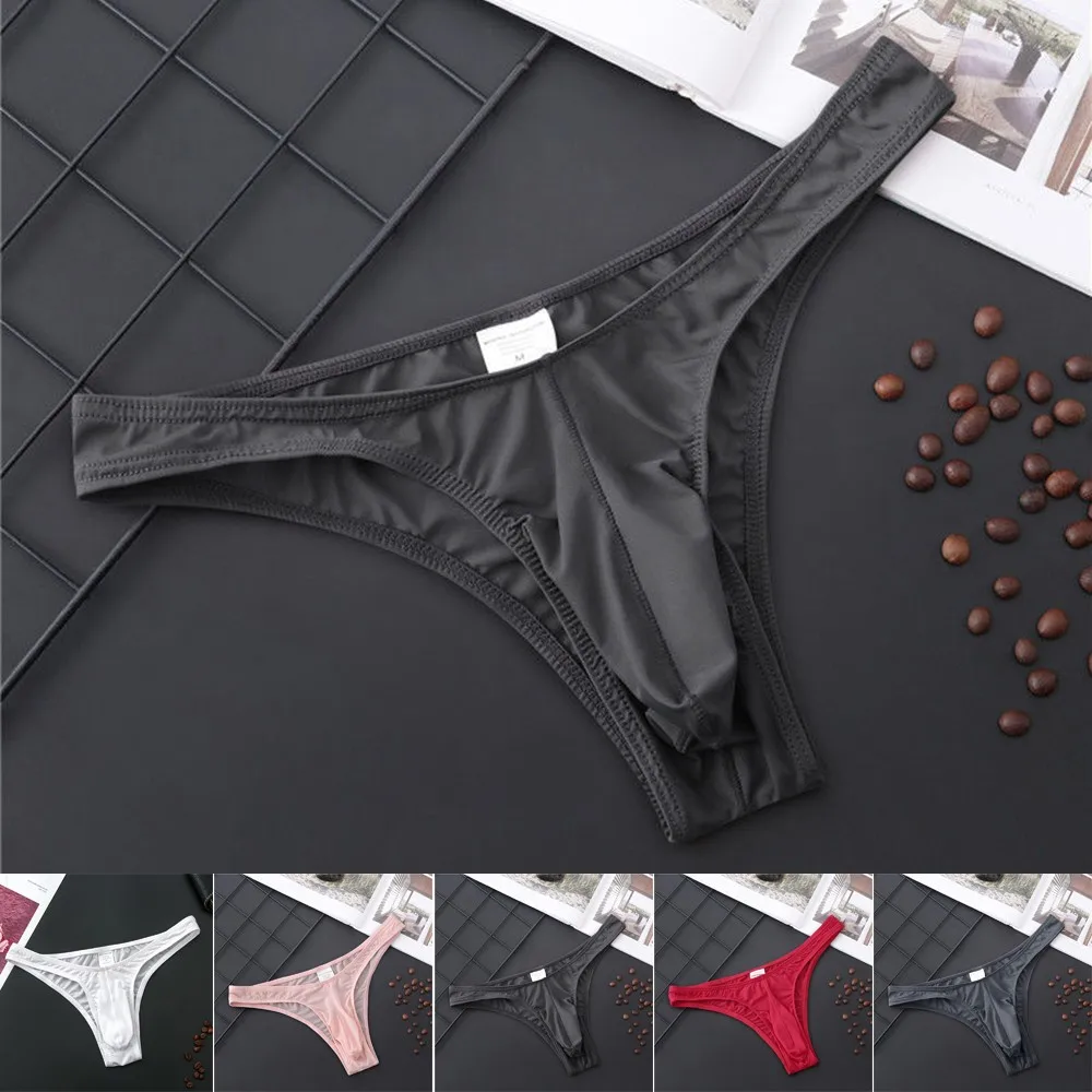 Description Picture 4 of itemSexy Men's Low Waist Briefs Shorts Elephant Nose Pouch Underwear Sheer Thin Panties Man Comfortable Underpants